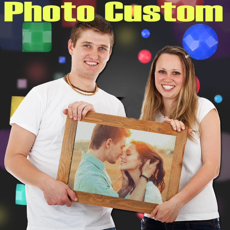 Diamond Painting Photos Custom Square/Round Picture of Rhinestones Diamond Embroidery Baby,Weeding and Parents gift